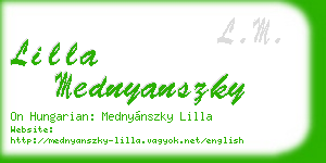 lilla mednyanszky business card